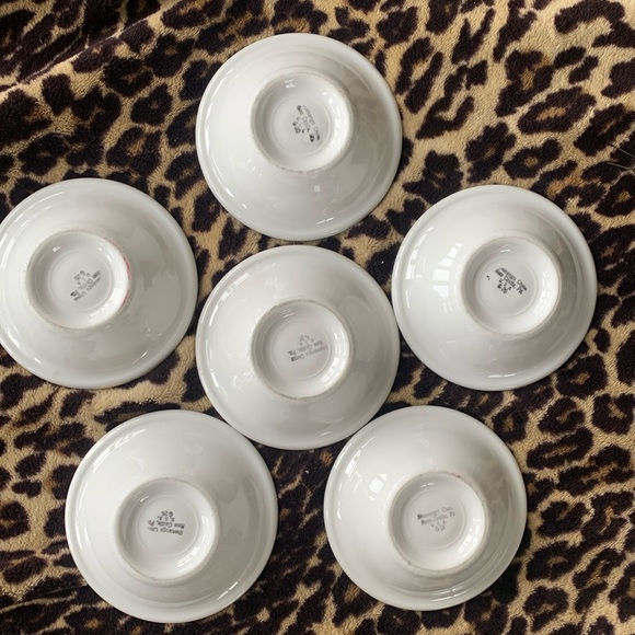 Vintage Mid Century Shenango Restaurant Ware Monkey Bowls Set of 6 - Picture 4 of 7